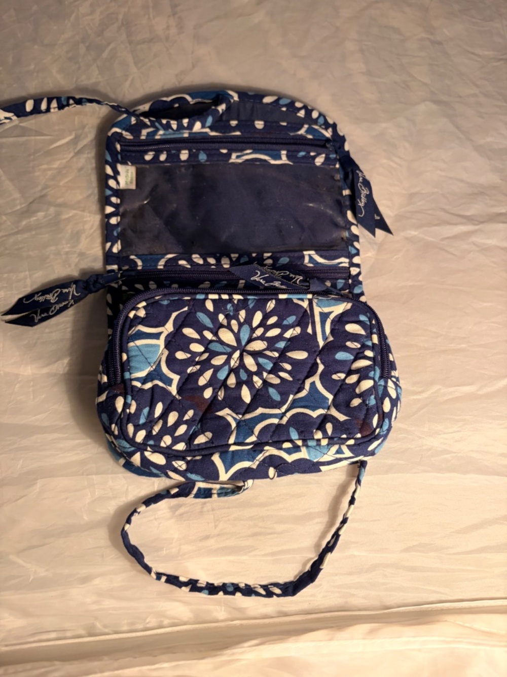 Vera Bradley Cosmetic Case Organizer with Zippers Petal Splash pattern - Picture 3 of 12